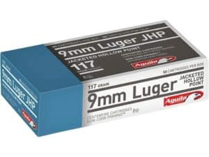 Aguila Ammunition 9mm Luger 117 Grain Jacketed Hollow Point For Sale