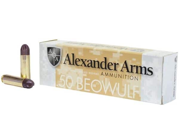 Alexander Arms Ammunition 50 Beowulf 200 Grain Frangible Inceptor ARX Box of 20 For Sale