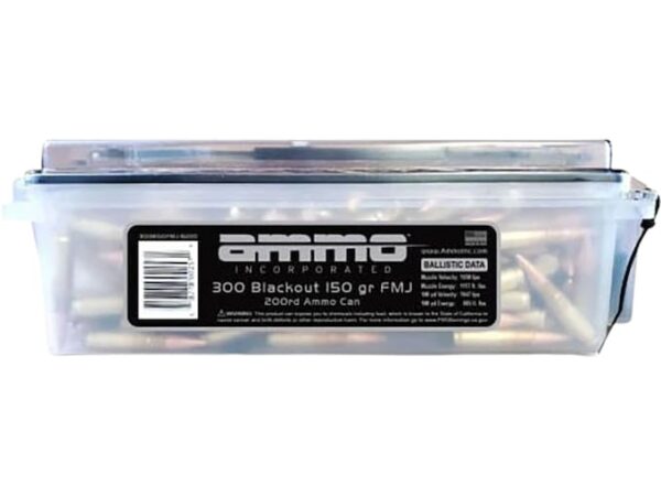 Ammo Inc. Ammunition 300 AAC Blackout 150 Grain Full Metal Jacket For Sale