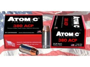 Atomic Ammunition 380 ACP 90 Grain Jacketed Hollow Point Box of 20 For Sale