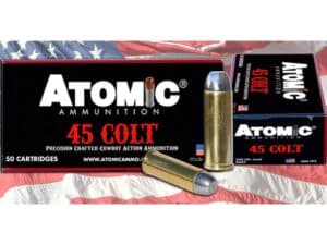 Atomic Ammunition 45 Colt (Long Colt) 200 Grain Hard Cast Lead Round Nose Flat Point Box of 50 For Sale
