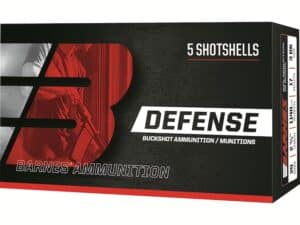 Barnes Defense Ammunition 20 Gauge 2-3/4" #3 Buckshot 17 Pellets Box of 5 For Sale