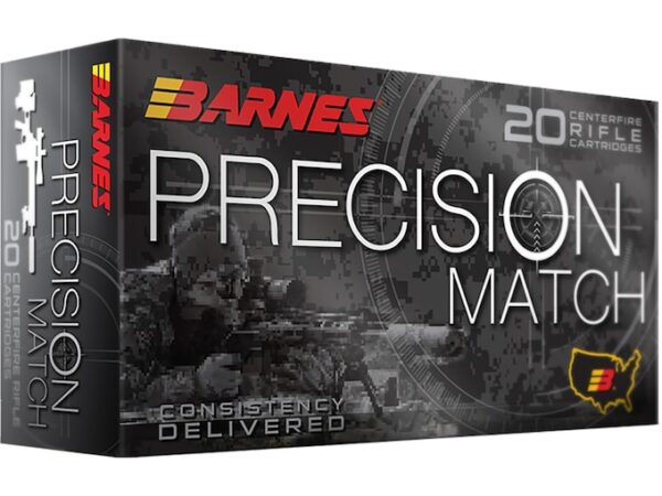 Barnes Precision Match Ammunition 6.5 PRC 145 Grain Open Tip Match Boat Tail Box of 20 For Sale