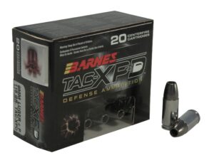500 Rounds of Barnes TAC-XPD Ammunition 9mm Luger +P 115 Grain TAC-XP Hollow Point Lead-Free Box of 20 For Sale