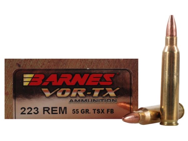 Barnes VOR-TX Ammunition 223 Remington 55 Grain TSX Hollow Point Lead-Free Box of 20 For Sale