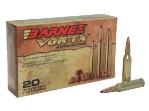 Barnes VOR-TX Ammunition 260 Remington 120 Grain TTSX Polymer Tipped Spitzer Boat Tail Lead-Free Box of 20 For Sale