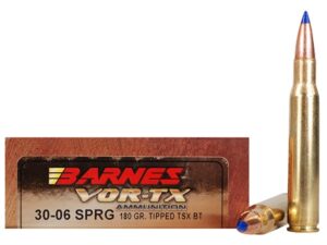 Barnes VOR-TX Ammunition 30-06 Springfield 180 Grain TTSX Polymer Tipped Spitzer Boat Tail Lead-Free Box of 20 For Sale