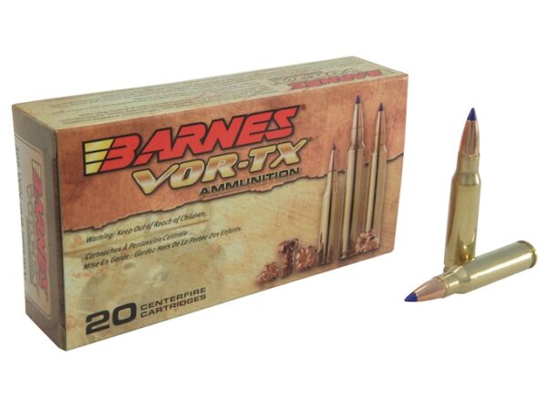 Barnes VOR-TX Ammunition 308 Winchester 150 Grain TTSX Polymer Tipped Spitzer Boat Tail Lead-Free Box of 20 For Sale