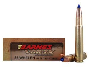 Barnes VOR-TX Ammunition 35 Whelen 180 Grain TTSX Polymer Tipped Spitzer Flat Base Lead-Free Box of 20 For Sale
