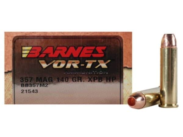 Barnes VOR-TX Ammunition 357 Magnum 140 Grain XPB Hollow Point Lead-Free Box of 20 For Sale