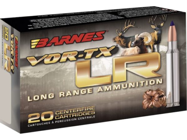 Barnes VOR-TX Long Range Ammunition 6.5 Creedmoor 127 Grain LRX Polymer Tipped Boat Tail Lead-Free Box of 20 For Sale