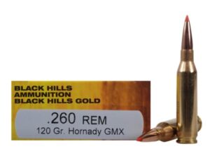 Black Hills Gold Ammunition 260 Remington 120 Grain Hornady GMX Lead-Free Box of 20 For Sale