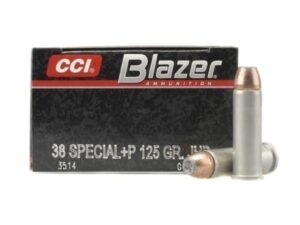 Blazer Ammunition 38 Special +P 125 Grain Jacketed Hollow Point Box of 50 For Sale