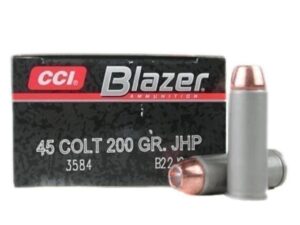 Blazer Ammunition 45 Colt (Long Colt) 200 Grain Jacketed Hollow Point Box of 50 For Sale