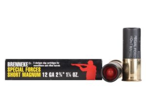 Brenneke USA Special Forces Short Magnum Ammunition 12 Gauge 2-3/4" 1-1/4 oz Lead Slug Box of 5 For Sale