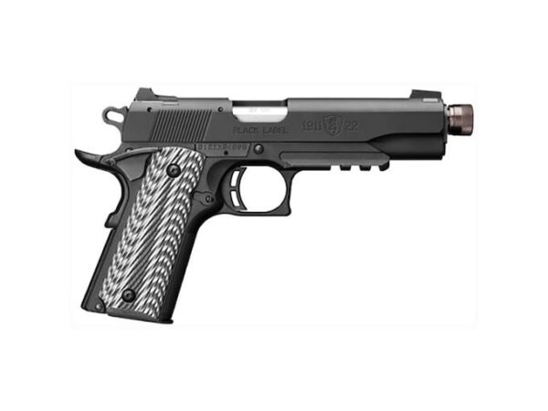 Browning 1911-22 Compact Suppressor Ready Semi-Automatic Pistol 22 Long Rifle 4.25" Barrel 10-Round Black For Sale