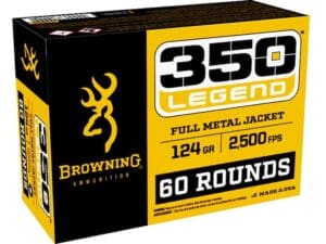 Browning Ammunition 350 Legend 124 Grain Full Metal Jacket For Sale