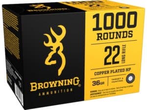Browning BPR Ammunition 22 Long Rifle 36 Grain Copper Plated Hollow Point For Sale
