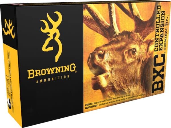 Browning BXC Controlled Expansion Ammunition 28 Nosler 155 Grain Terminal Tip Box of 20 For Sale