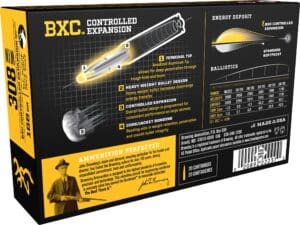 500 Rounds of Browning BXC Controlled Expansion Ammunition 308 Winchester 168 Grain Terminal Tip Box of 20 For Sale