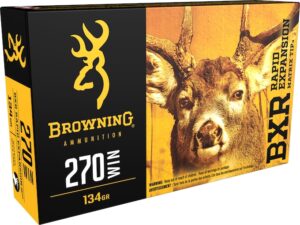 Browning BXR Rapid Expansion Ammunition 270 Winchester 134 Grain Matrix Tip Box of 20 For Sale