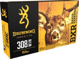 Browning BXR Rapid Expansion Ammunition 308 Winchester 155 Grain Matrix Tip Box of 20 For Sale