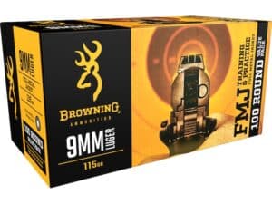 Browning FMJ Ammunition 9mm Luger 115 Grain Full Metal Jacket For Sale