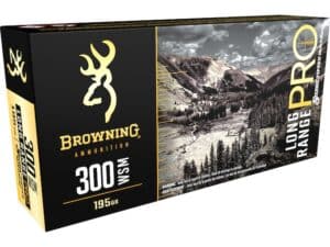 Browning Long Range Pro Match Ammunition 300 Winchester Short Magnum (WSM) 195 Grain Sierra MatchKing Hollow Point Boat Tail Box of 20 For Sale
