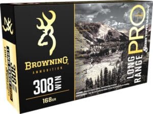Browning Long Range Pro Match Ammunition 308 Winchester 168 Grain Sierra MatchKing Hollow Point Boat Tail Box of 20 For Sale
