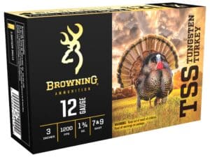 500 Rounds of Browning TSS Turkey Ammunition 12 Gauge Non-Toxic Tungsten Shot For Sale