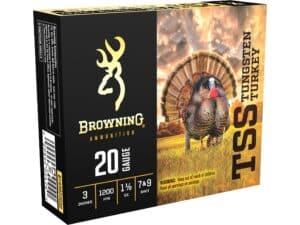 500 Rounds of Browning TSS Turkey Ammunition 20 Gauge 3″ 1-1/2 oz Non-Toxic Tungsten Shot For Sale