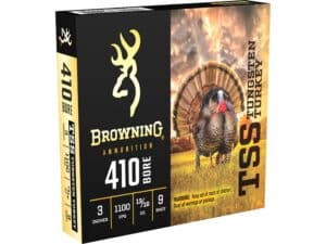 500 Rounds of Browning TSS Turkey Ammunition 410 Bore 3″ 13/16 oz #9 Non-Toxic Tungsten Shot Box of 5 For Sale