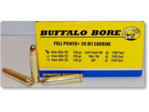 Buffalo Bore Ammunition 30 Carbine 110 Grain Soft Point Box of 20 For Sale