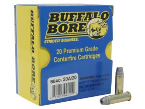 Buffalo Bore Ammunition 38 Special +P 158 Grain Lead Semi-Wadcutter Hollow Point Gas Check Box of 20 For Sale