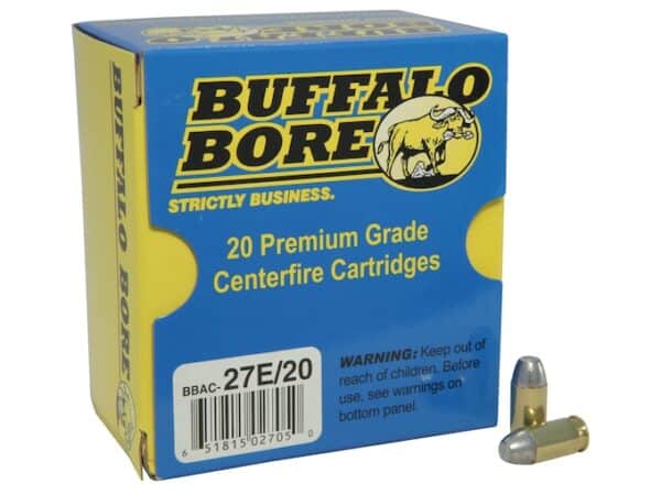 Buffalo Bore Ammunition 380 ACP 100 Grain Hard Cast Lead Flat Nose Box of 20 For Sale