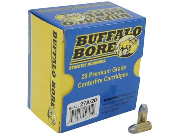 Buffalo Bore Ammunition 380 ACP +P 100 Grain Lead Flat Nose Box of 20 For Sale