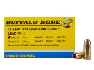 Buffalo Bore Ammunition 40 S&W 125 Grain Barnes TAC-XP Hollow Point Lead-Free Box of 20 For Sale
