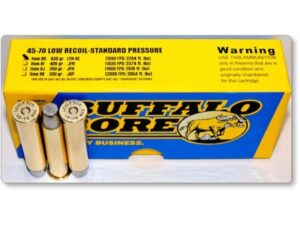 Buffalo Bore Ammunition 45-70 Government 430 Grain Hard Cast Lead Long Flat Nose Low Recoil Standard Pressure Full Power Box of 20 For Sale