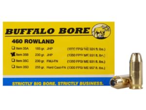 Buffalo Bore Ammunition 460 Rowland 230 Grain Jacketed Hollow Point Box of 20 For Sale