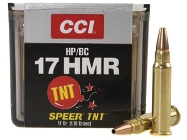 500 Rounds of CCI Ammunition 17 Hornady Magnum Rimfire (HMR) 17 Grain Speer TNT Jacketed Hollow Point For Sale