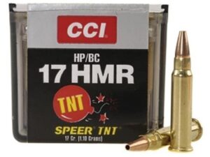 CCI Ammunition 17 Hornady Magnum Rimfire (HMR) 17 Grain Speer TNT Jacketed Hollow Point For Sale