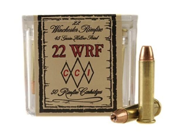 CCI Ammunition 22 Winchester Rimfire WRF 45 Grain Jacketed Hollow Point For Sale 1