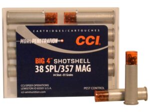 CCI Big 4 Shotshell Ammunition 38 Special 84 Grains #4 Shot Box of 10 For Sale