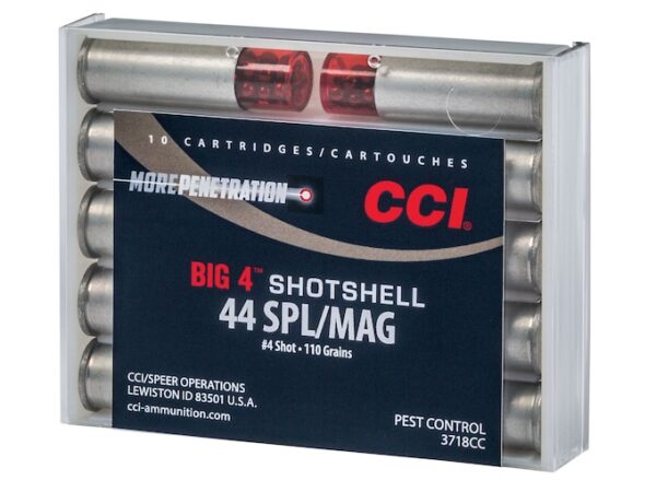 CCI Big 4 Shotshell Ammunition 44 Special 110 Grains #4 Shot Box of 10 For Sale