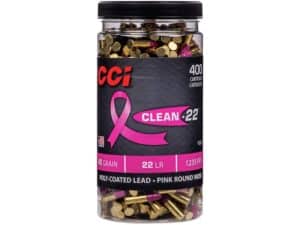 CCI Clean-22 High Velocity Ammunition 22 Long Rifle 40 Grain Pink Polymer Coated Lead Round Nose For Sale