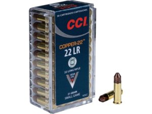 CCI Copper-22 Ammunition 22 Long Rifle 21 Grain Copper Hollow Point Lead-Free For Sale