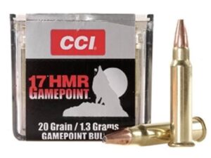 500 Rounds of CCI GamePoint Ammunition 17 Hornady Magnum Rimfire (HMR) 20 Grain Jacketed Spire Point For Sale