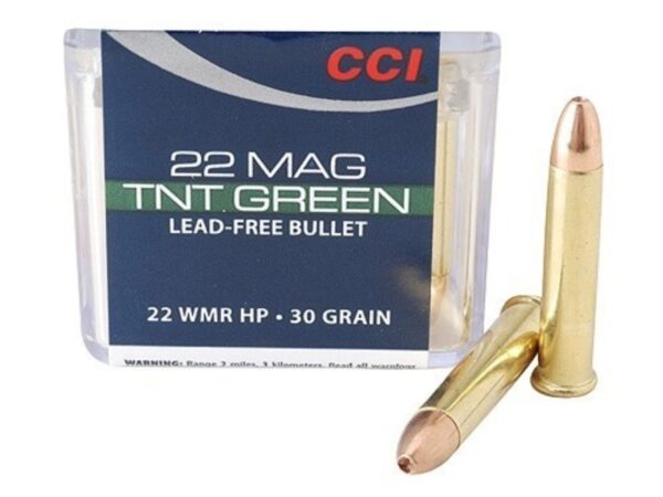 CCI Maxi Mag Ammunition 22 Winchester Magnum Rimfire WMR 30 Grain Speer TNT Green Hollow Point Lead Free For Sale 1