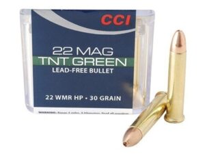 CCI Maxi-Mag Ammunition 22 Winchester Magnum Rimfire (WMR) 30 Grain Speer TNT Green Hollow Point Lead-Free For Sale