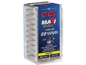 CCI Maxi-Mag Clean-22 Ammunition 22 Winchester Magnum Rimfire (WMR) 46 Grain Polymer Coated Segmented Lead Hollow Point For Sale